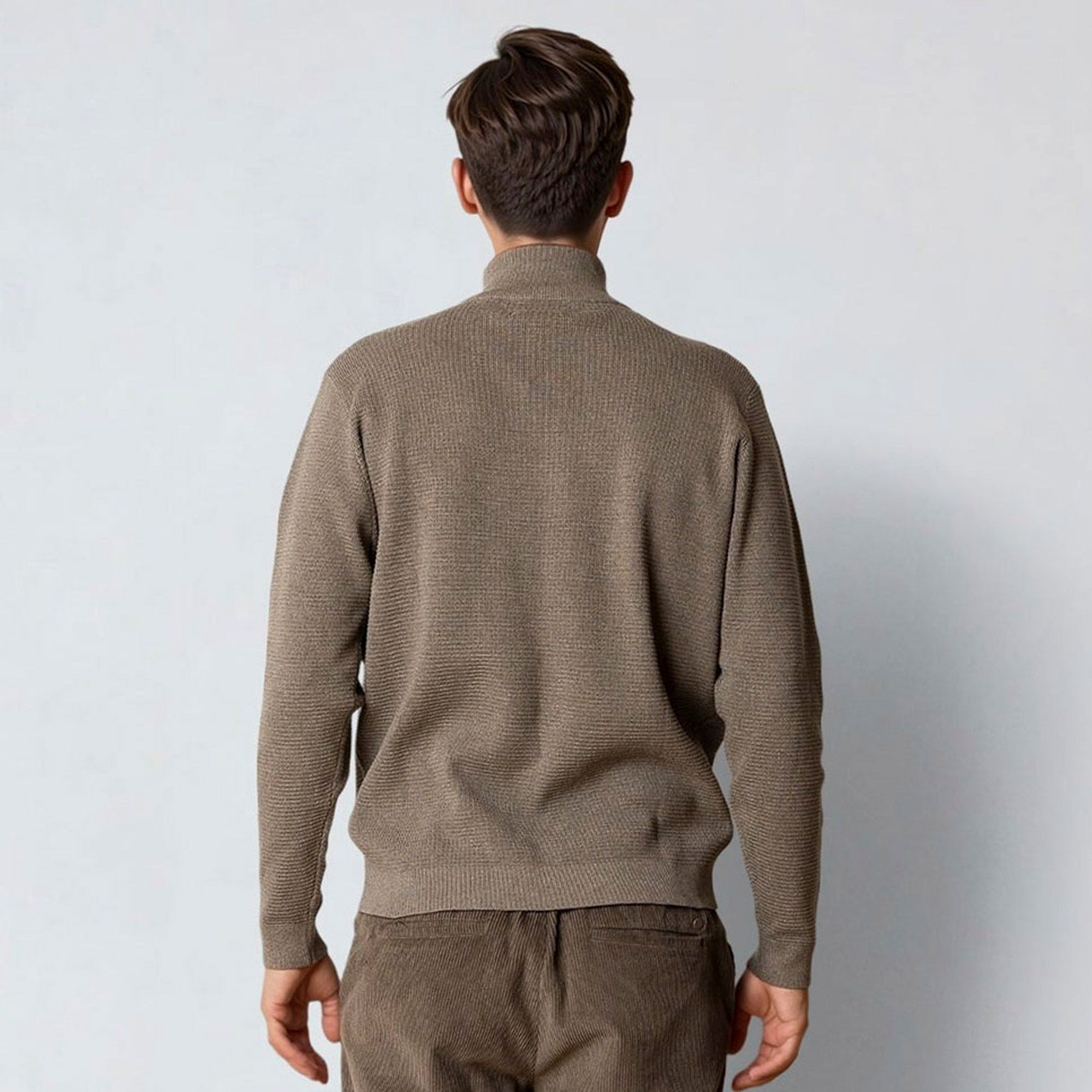 Clean Cut Copenhagen Oscar Knit Half Zip Sweater Men | Plutosport